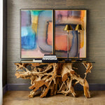 Center Root - 74" x 17" Console Table - Brown