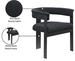 Romeo - Boucle Dining Chair With Black Base (Set of 2)