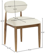 Riccio - Fabric Dining Side Chair (Set of 2) - Walnut Frame