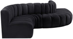 Arc - Velvet 6 Piece Curved Modular Sofa