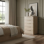 Tiberio - Oak Veneer And Solid Wood Chest