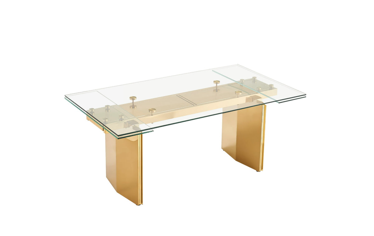 Nassim - Glam Glass Extendable Dining Table by VIG Furniture - View 2