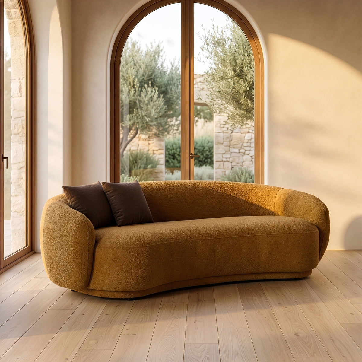 Andrew - Modern Orange Fabric Sofa by VIG Furniture - View 9