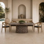 Jaya - Modern Faux Marble Concrete Oval Dining Table by VIG Furniture - View 8