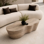 Meru - Modern Faux Travertine Concrete Coffee Table by VIG Furniture - View 6