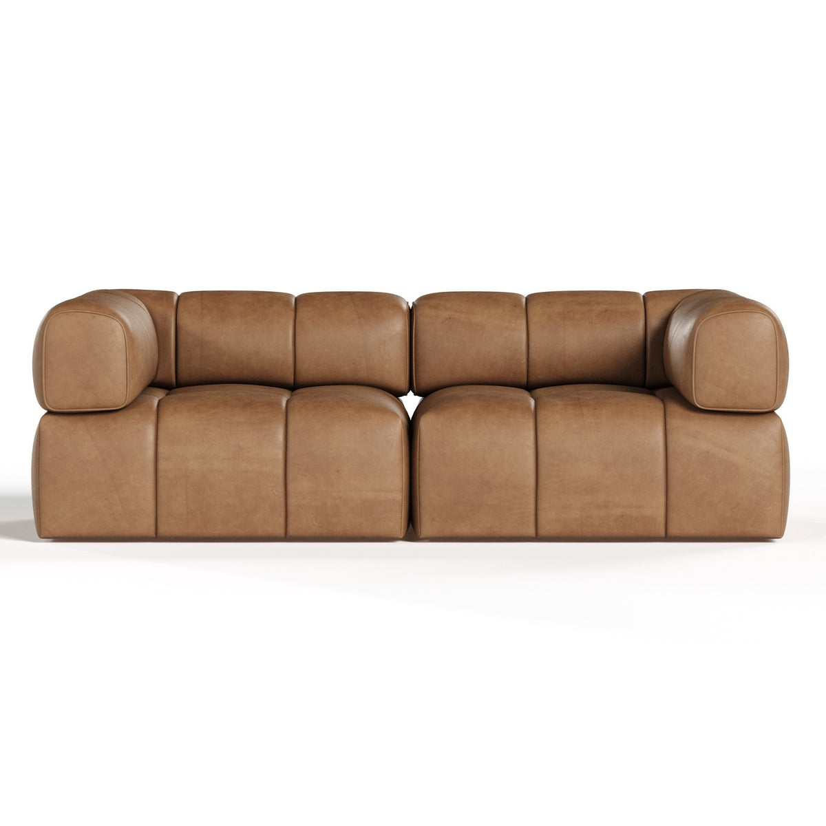 Everest - Modern Brown Leather Modular Sectional Sofa-2-Piece Sectional by VIG Furniture - View 1