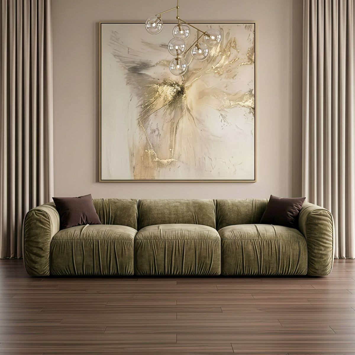 Siegal - Modern Olive Green Fabric Sofa by VIG Furniture - View 13