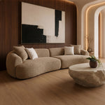 Trevor - Modern Tan Fabric Curved Mini Sectional Sofa by VIG Furniture - View 7