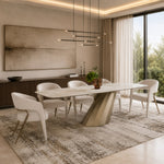 Vela - Modern Ceramic + Brass Dining Table by VIG Furniture - View 8