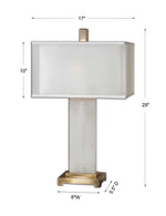Athanas - Alabaster Lamp - White