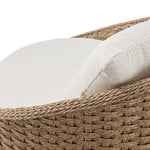 Kobalt - 3-Piece Powder Coated Metal Outdoor Conversation Set With Cushions - Boucle White / Natural