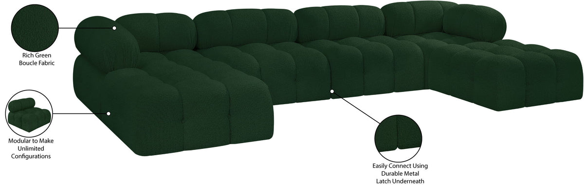 Ames - 6 Piece Fabric Modular U-Shaped Sectional