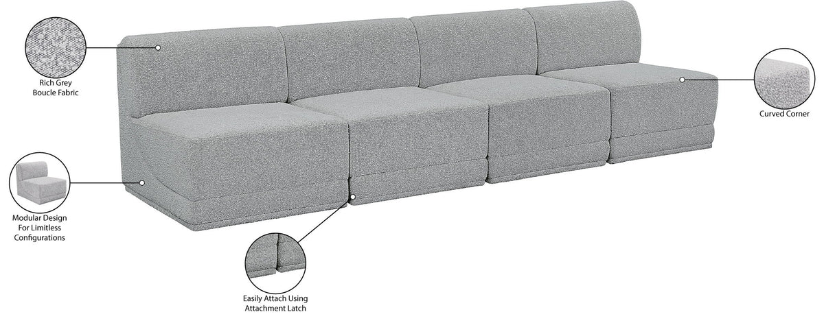 Ollie - 4 Seat Armless Modular Sofa