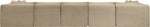 Shaggy - Fabric 7 Piece Modular U-Shaped Armless Sectional