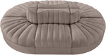 Rummi - Oval Velvet Performance Fabric Upholstered 6 Piece Modular Sectional