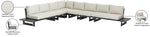 Maldives - 6 Piece Water Resistant Outdoor Patio Modular Sectional With Gray Base