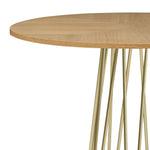 Santorini - Mid-Century Round Wood 48" Pedestal Base Dining Table Seats Up To 4 - Light Cashew / Natural