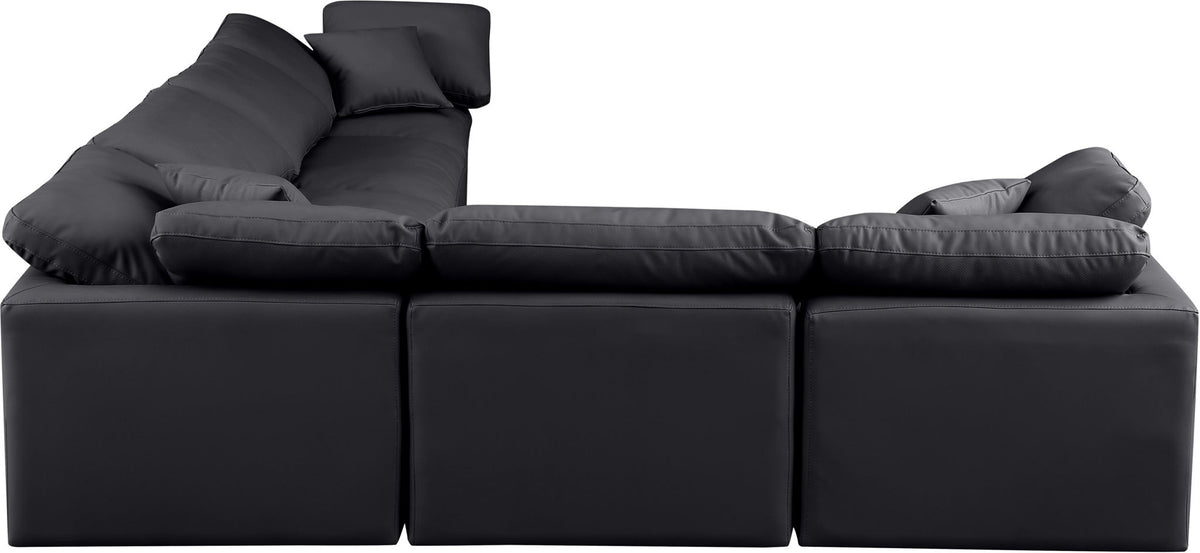 Indulge - Faux Leather 6 Piece Modular Corner Sectional