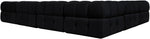 Orin - L-Shaped Velvet 6 Piece Modular Sectional
