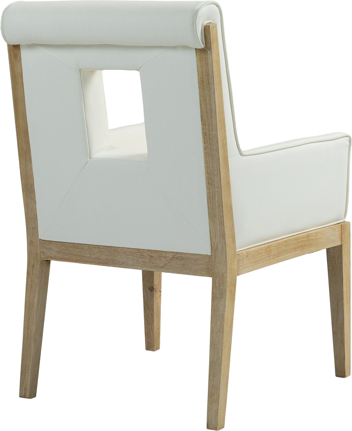 Gwendolyn - Faux Leather Dining Arm Chair With Natural Frame