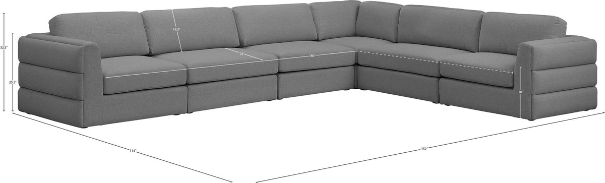 Beckham - 6 Piece Modular Corner Sectional