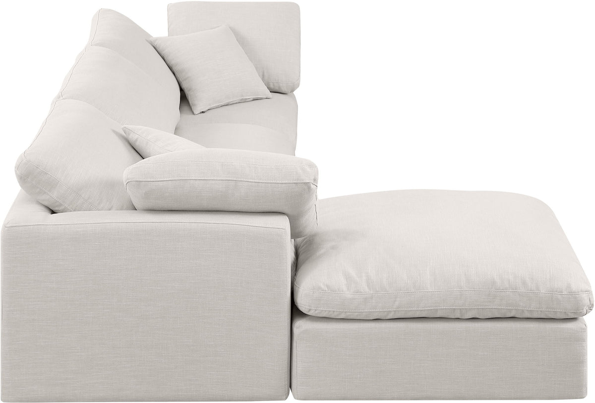 Indulge - Linen 4 Piece Modular Sectional With Chaise