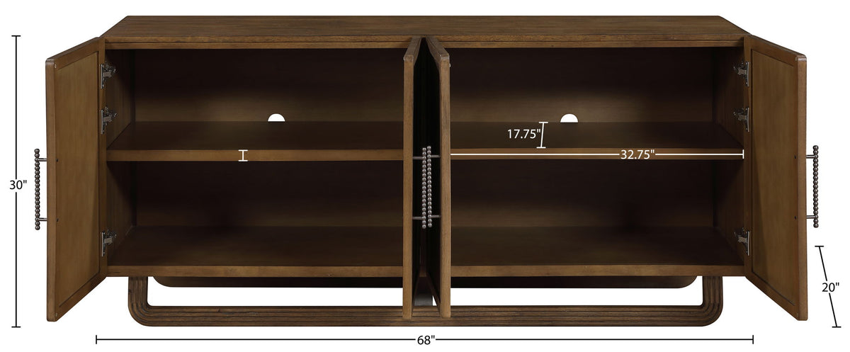Sova - Solid Wood, Oak Veneer And Stainless Steel Sideboard/Buffet