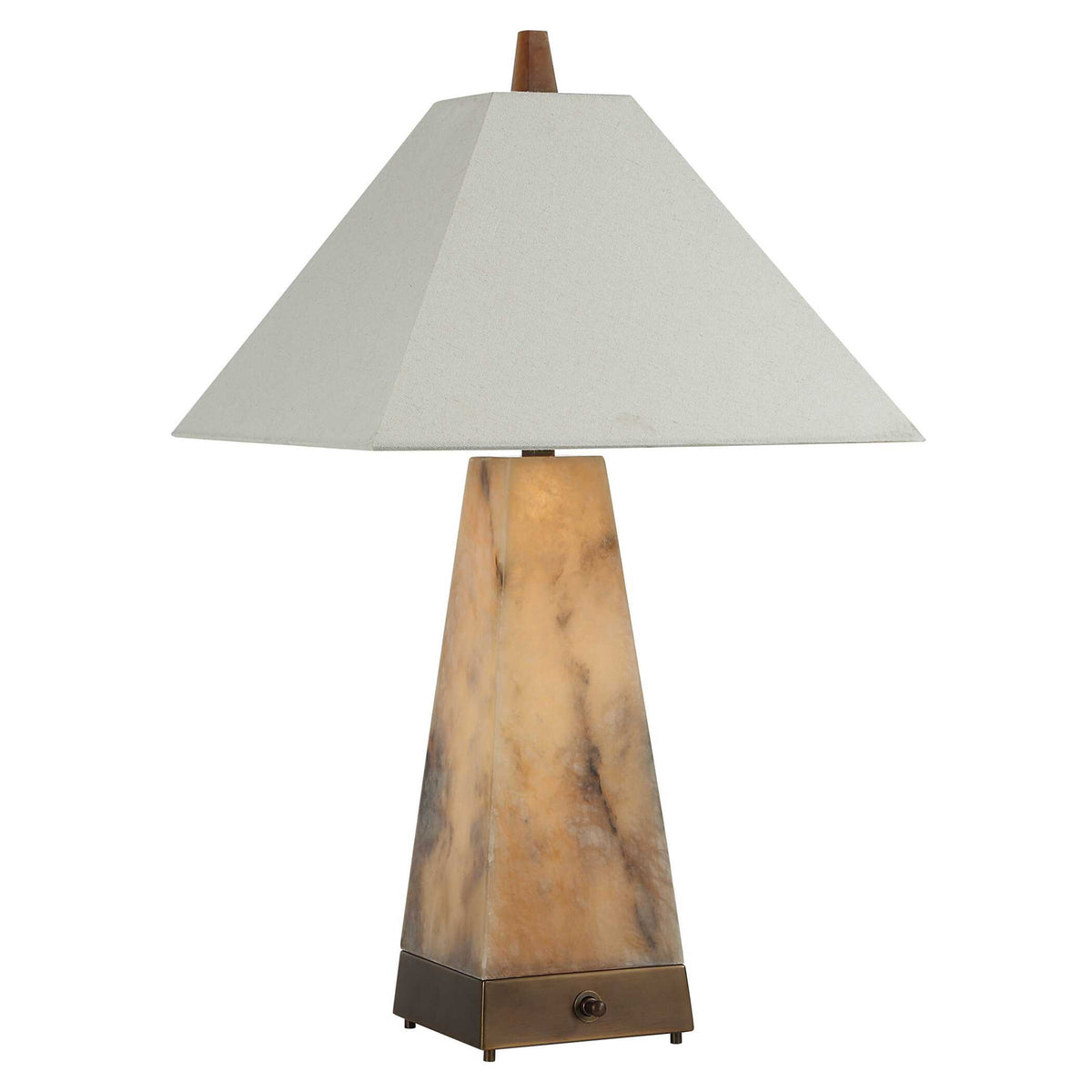 Lit Pyramid - Table Lamp - Beige
