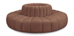 Arc - Faux Leather 8 Piece Round Modular Sofa