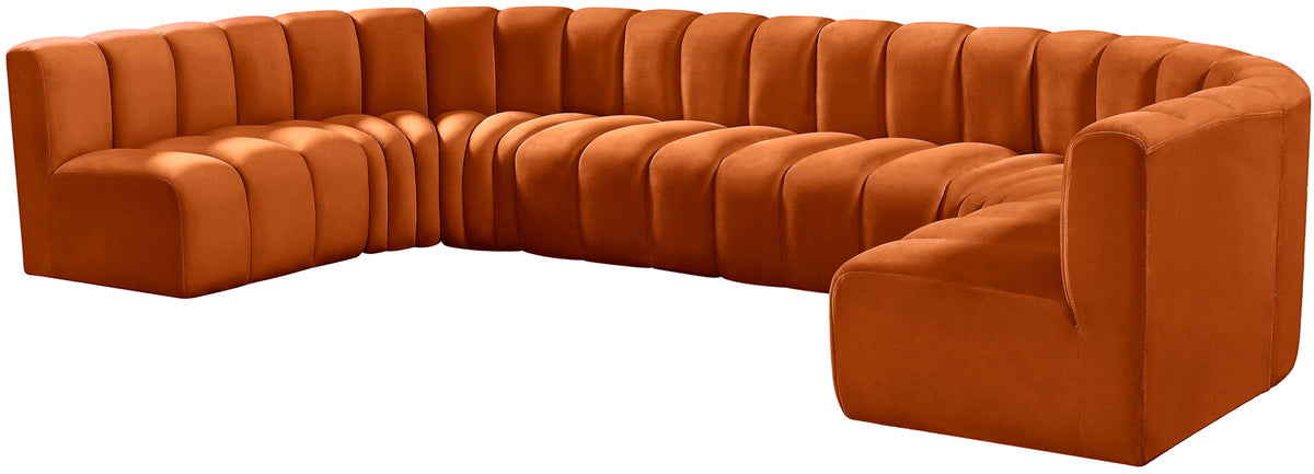 Arc - Velvet Modular U-Shaped Sectional
