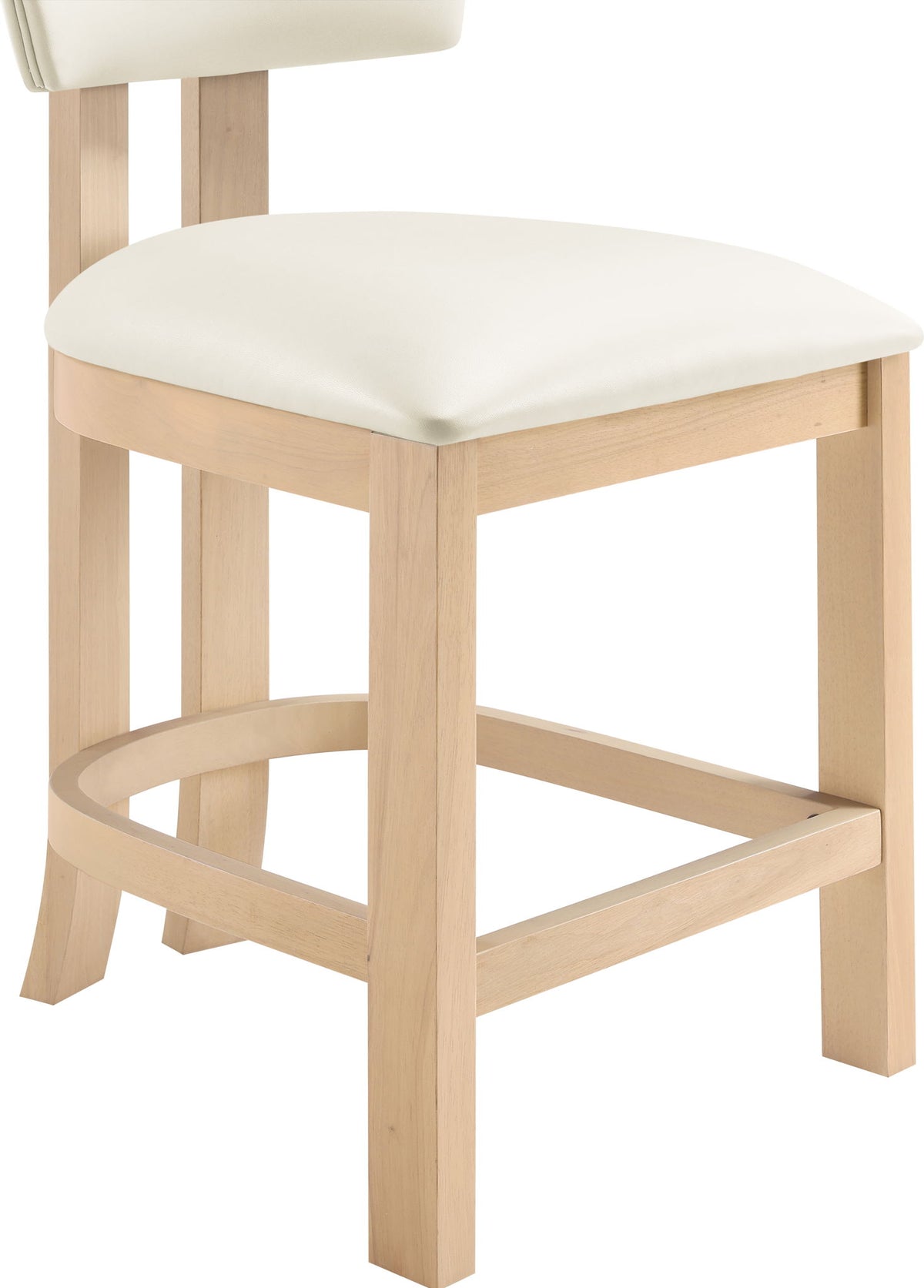 Lavrin - Vegan Leather Counter Stool (Set of 2) - Natural Base
