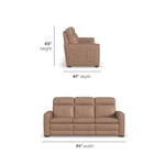 Dutch - Power Reclining Sofa With Console, Power Headrest, & Lumbar