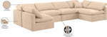 Indulge - Velvet 6 Piece Modular U-Shaped Sectional