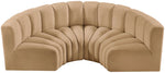 Arc - Velvet 4 Piece U-Shaped Modular Sofa