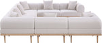 Laguna - 8 Piece Resilient Water Resistant Fabric 142" Upholstered Outdoor Patio Modular Sectional