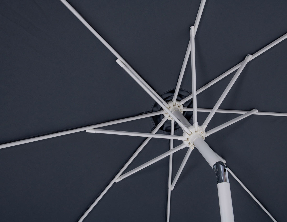 Fiji - Aluminum Patio Umbrella With Square Teak And White Base