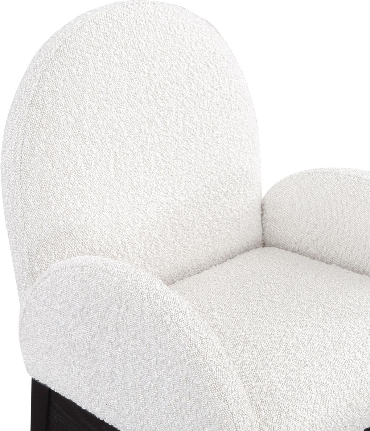 Waldorf - Boucle Dining Arm Chair With Black Legs