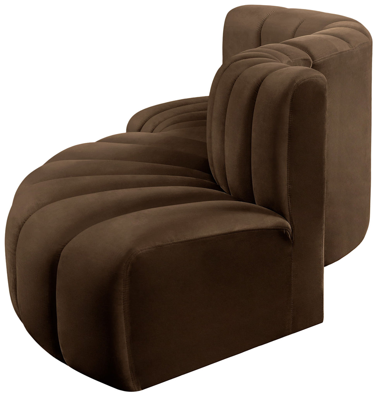 Arc - Velvet 4 Piece L-Shaped Modular Sofa