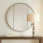 Amram - Round Mirror - Antique Brass / Gold