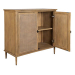 Coast - 2 Door Rattan Cabinet - Woodtone