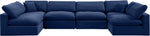 Comfy - 6 Piece Velvet Modular Armless Sectional