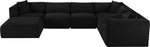 Shaggy - 7 Piece Modular U-Shaped Sectional With Ottoman