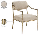Bastille - Upholstered Dining Arm Chair (Set of 2) - Brass Frame