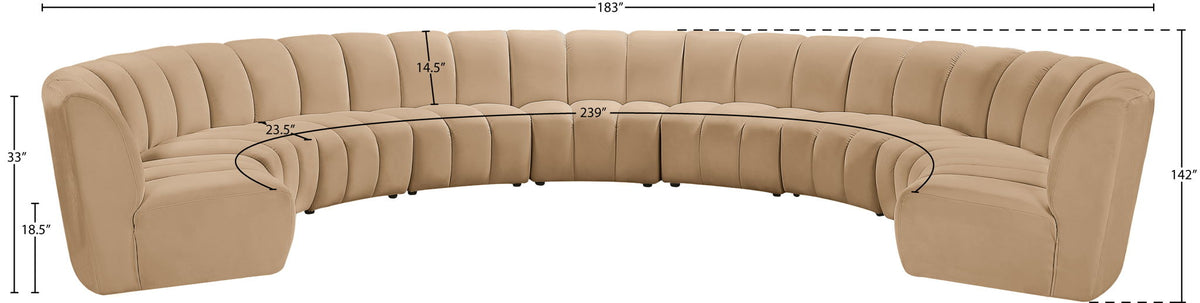 Infinity - 9 Piece Modular Sectional - Camel