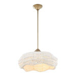 Biddeford - 5 Light Beaded Pendant - White