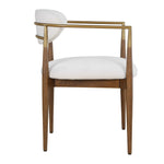Moxie - Dining Arm Chair - Walnut / White