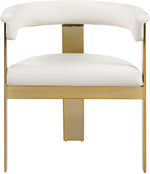 Romeo - Faux Leather Dining Chair With Gold Base (Set of 2)