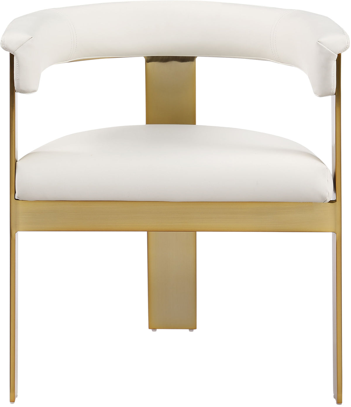 Romeo - Faux Leather Dining Chair With Gold Base (Set of 2)