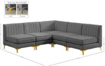 Alina - 5 Piece Armless Sectional
