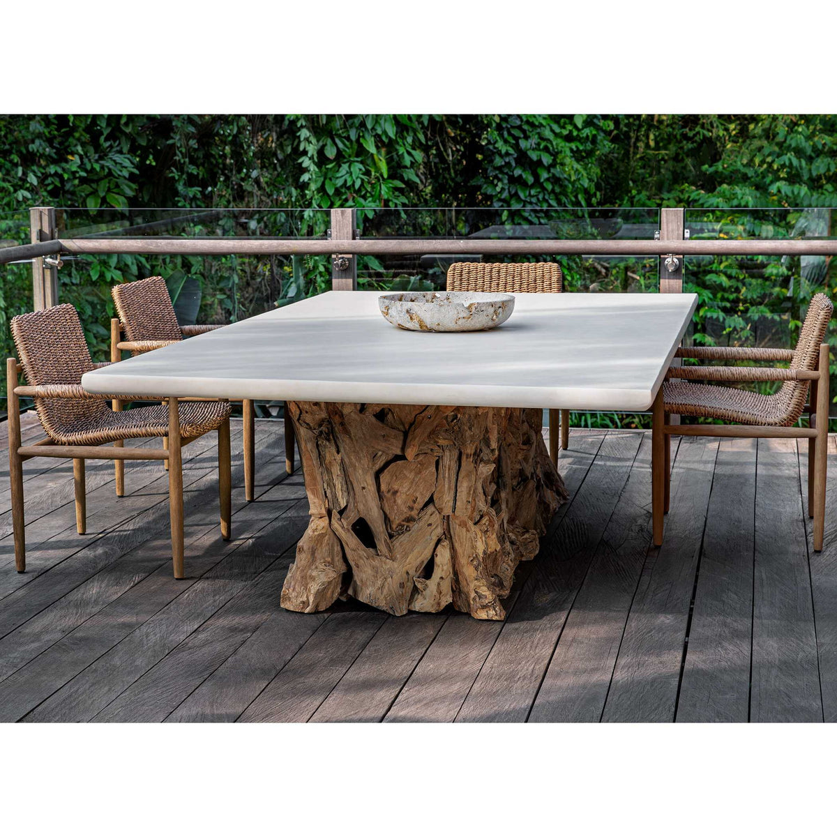 Stonewood - Indoor-Outdoor Ping-Pong Dining Table - White / Woodtone